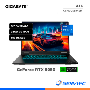 Gigabyte A16 CTHI3US894SH i7 13va Gen / 16GB / 1TB SSD / RTX 5050 / 16" 165Hz