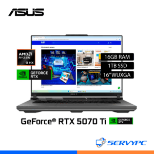 Rog Strix 2025 G614PR Ryzen 9 / 16GB / 1TB SSD / RTX 5070 Ti / 16" 165Hz