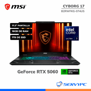 Cyborg B2RWFKG 074US Core 7 / 16GB / 1TB SSD / RTX 5060 / 17.3" 144Hz