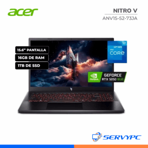 Nitro V ANV15-52-73JA i7 13va Gen / 16GB / 1TB SSD / RTX 5050 / 15.6" 165Hz