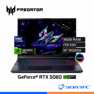 Predator Helios 16 PHN16S-71-91AW Ultra 9 14va Gen / 16GB / 1TB SSD / RTX 5060 / 16" OLED 240Hz