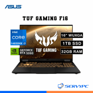 Tuf Gaming F16 FX608JMR i7 14va Gen / 32GB / 1TB SSD / RTX 5060 / 16" 165Hz
